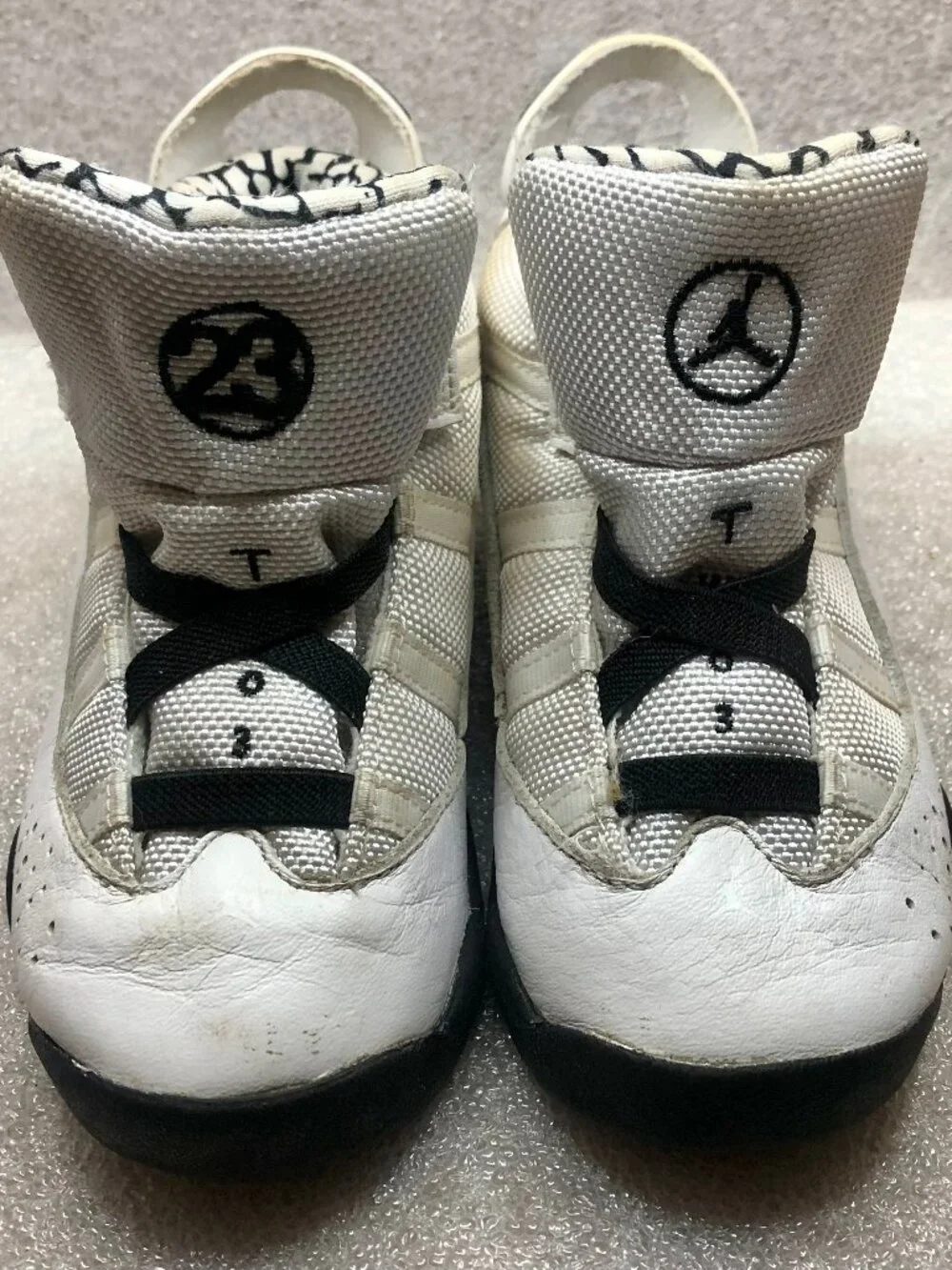 Nike Air Jordan 6 Rings TD Shoes White Black 323420-107 Toddler Infant Size 10C
